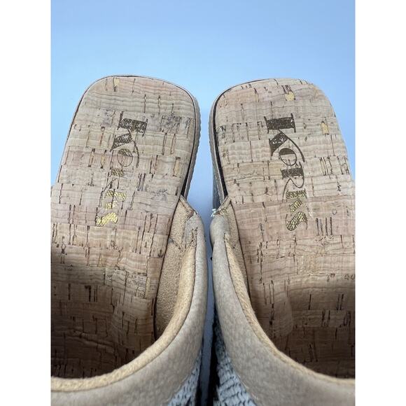 Korks Kork Ease Lori Slip On Fabric Aztec Clog Mule Block Heel Platform Shoes 7 - Picture 4 of 8